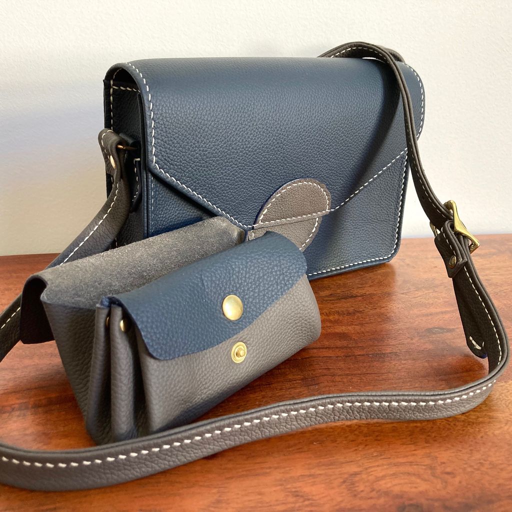 SIMONE & MOUSSA - Parure Sac à Main et Porte-Monnaie en Cuir