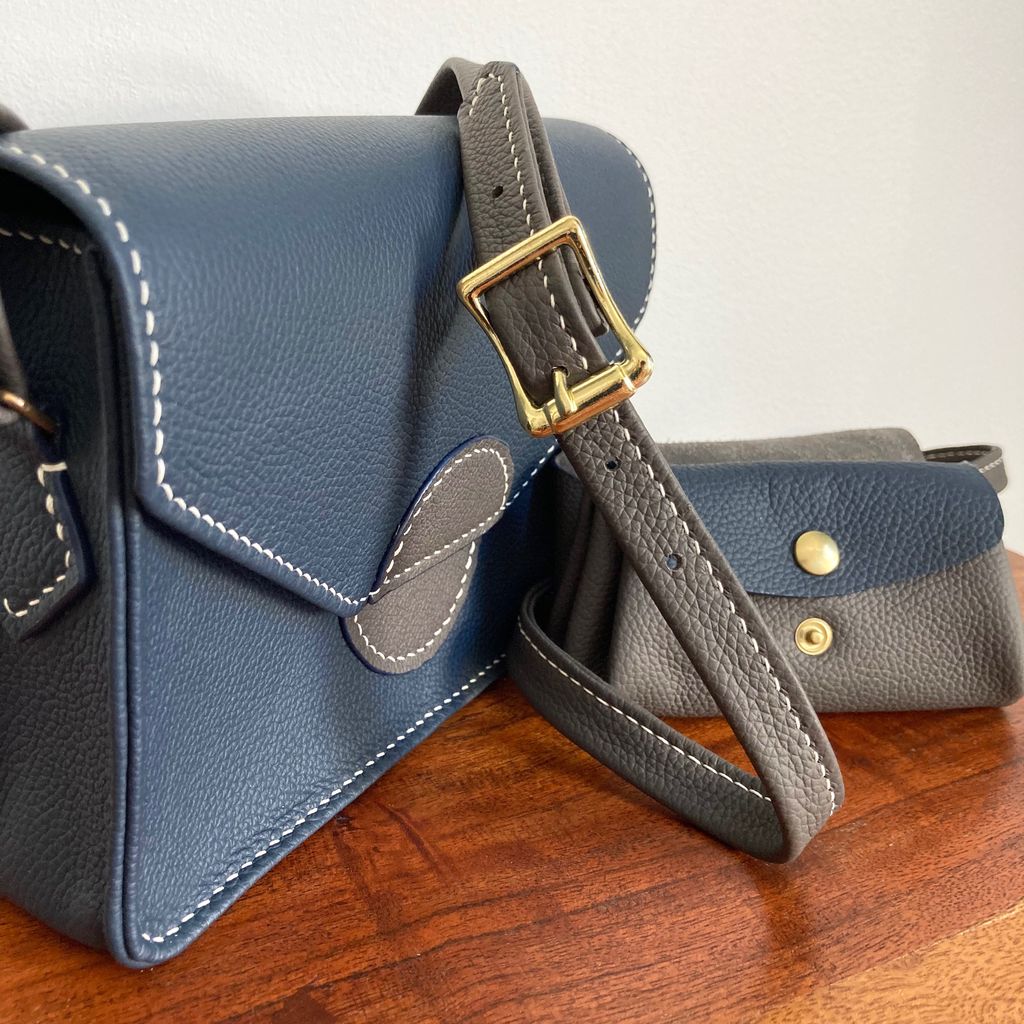 SIMONE & MOUSSA - Parure Sac à Main et Porte-Monnaie en Cuir