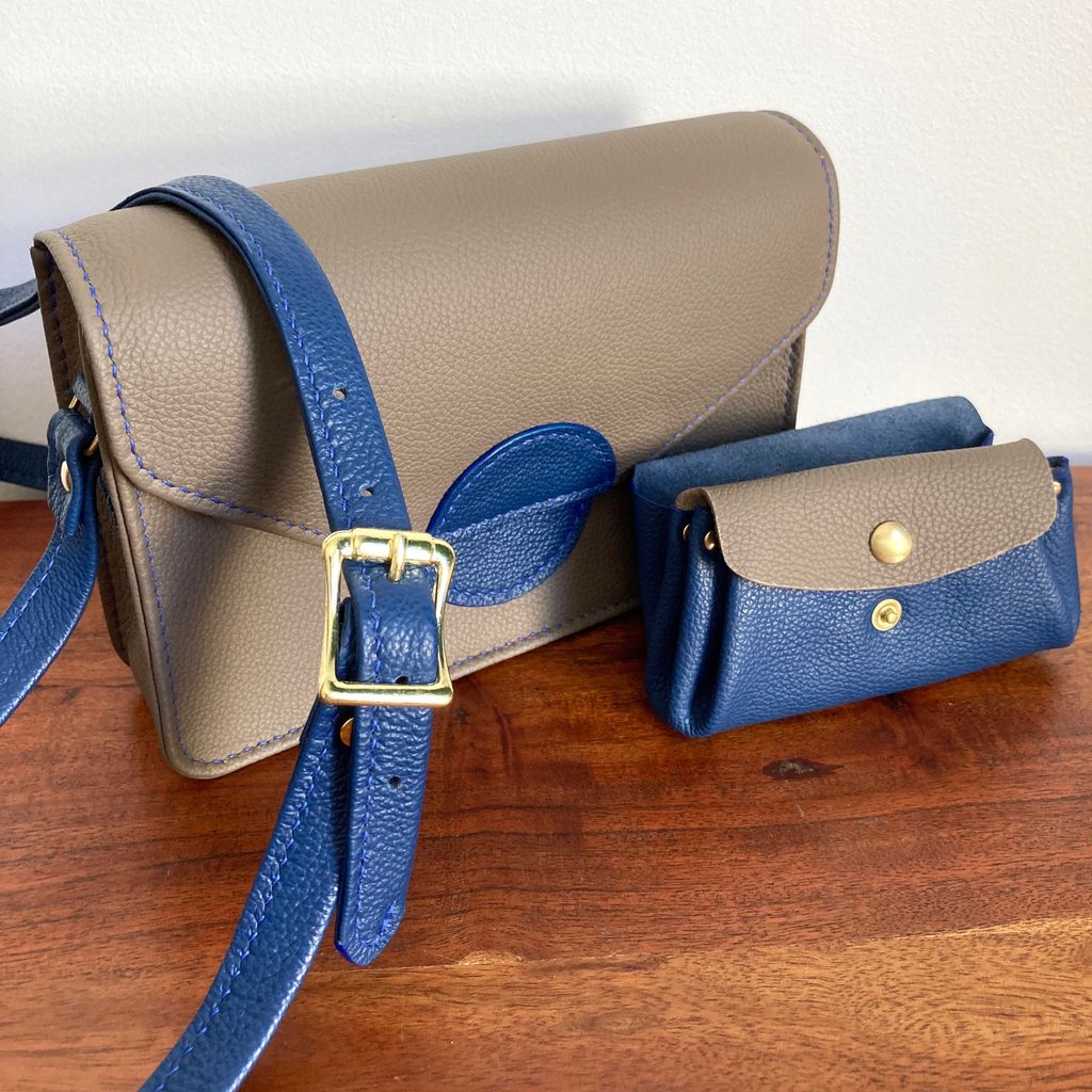 SIMONE & MOUSSA - Parure Sac à Main et Porte-Monnaie en Cuir