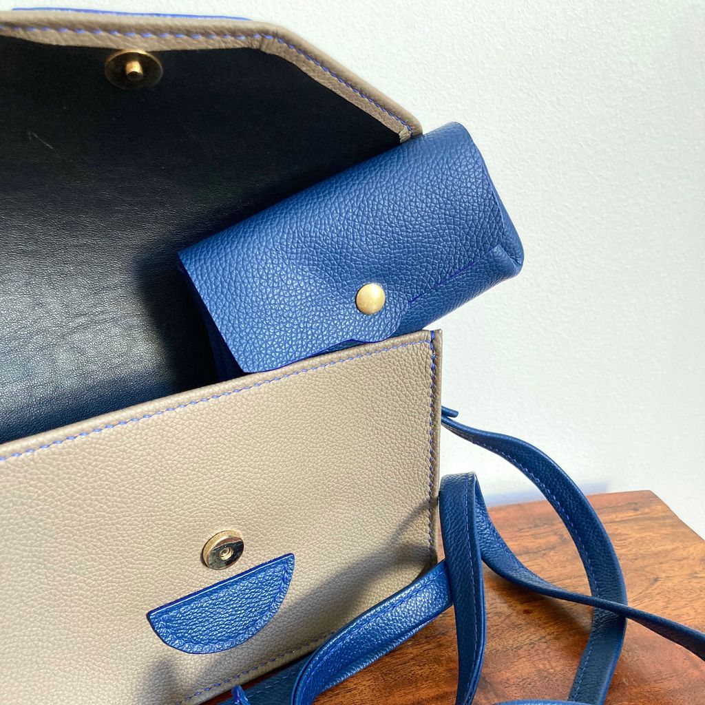 SIMONE & MOUSSA - Parure Sac à Main et Porte-Monnaie en Cuir
