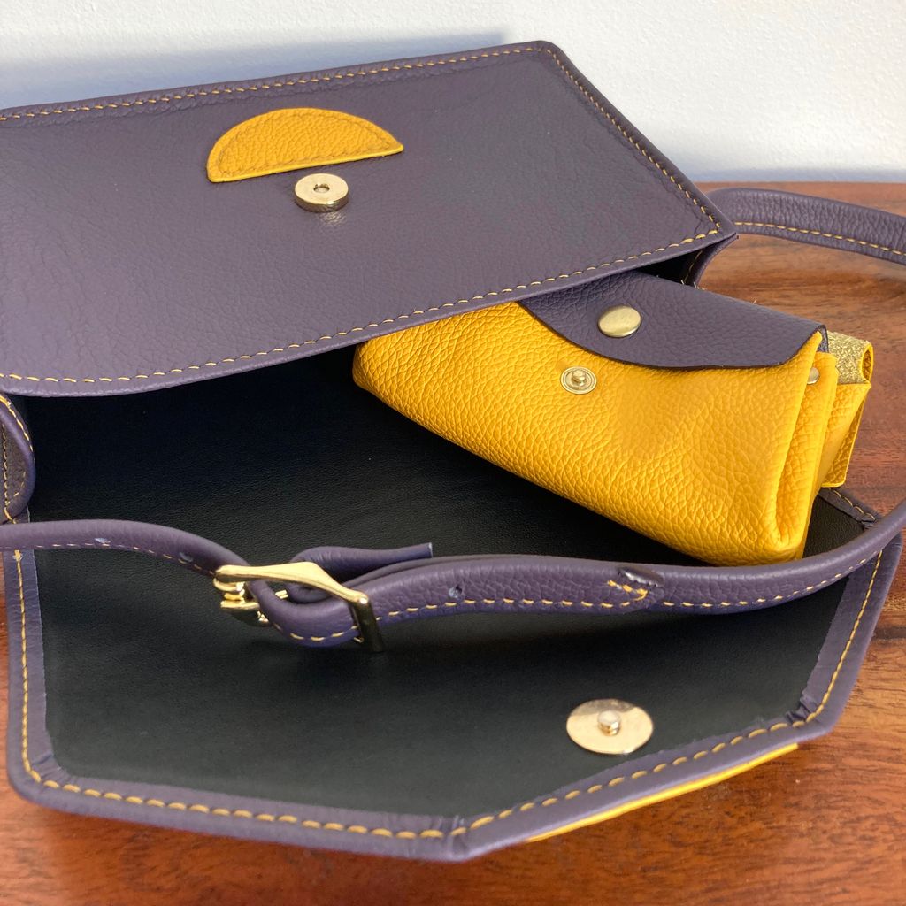 SIMONE & MOUSSA - Parure Sac à Main et Porte-Monnaie en Cuir
