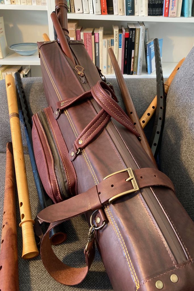 ZOZOTTE - Étui en Cuir pour Cornets à Bouquin et Flûtes à Bec